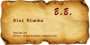 Blei Bianka névjegykártya